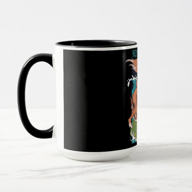 Caneca Peixe Koi com Design Japonês de Raposa (Esquerda)