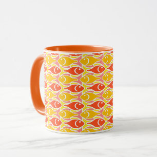 Caneca Peixe moderno do século médio, laranja tangerina