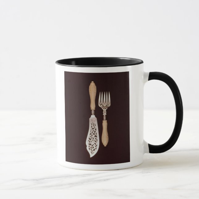 Caneca Peixe-servidores com os punhos cinzelados do (Direita)