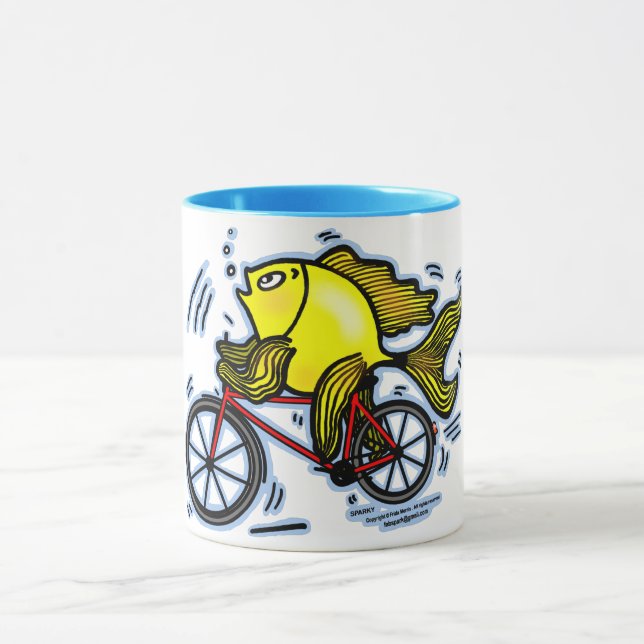 Caneca Peixes da bicicleta (bicicleta) (Centro)