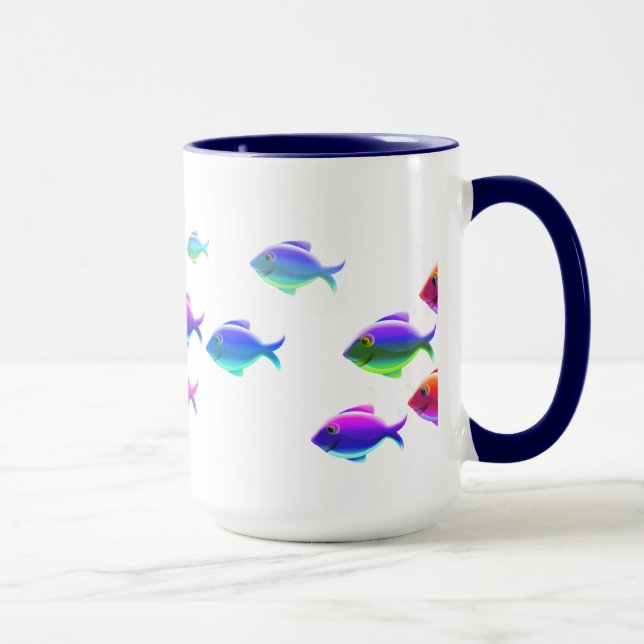 Caneca Peixes da natação (Direita)