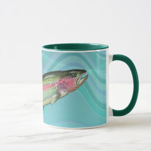 Caneca PEIXES da TRUTA de ARCO-ÍRIS por SHARON SHARPE