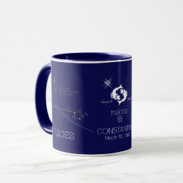 Caneca Peixes de constelação Zodiac