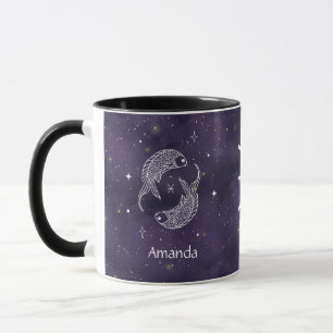 Caneca Peixes de Sinal Zodiac Caneta Personalizável