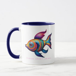 Caneca Peixes Espirituosos Peixes Animais Alebrije Female
