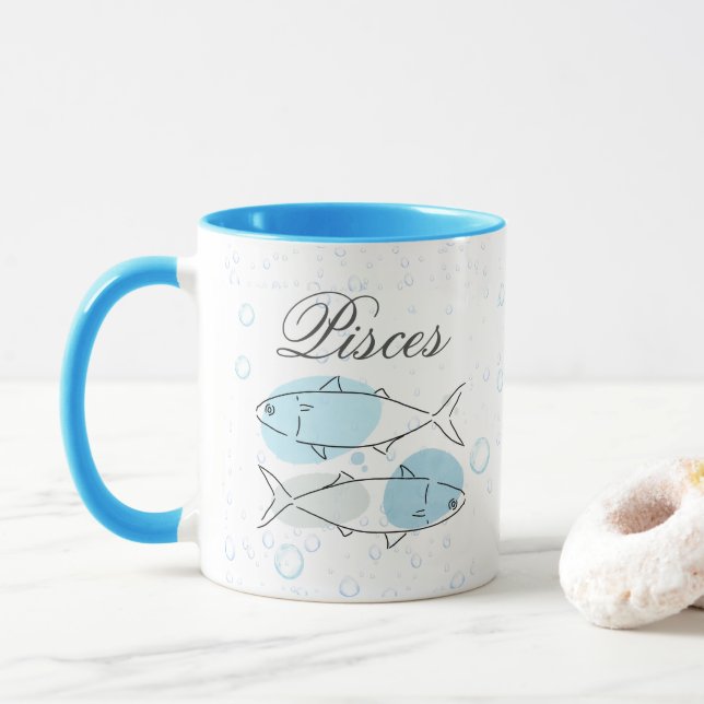 Caneca Peixes Essência Aquática Personalizada (Com Donut)