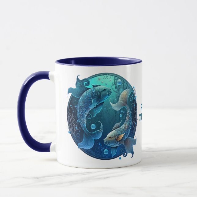 Caneca Peixes Personalizados Peixes Astrologia Zodiac Ast (Esquerda)
