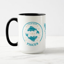 Peixes personalizados Zodiac 15 oz Coffee Mug