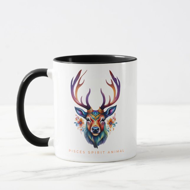 Caneca Peixes Spirit Animal Deer Face Alebrije (Esquerda)