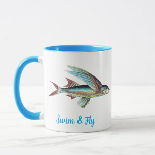 Caneca Peixes Voadores de natação e Voo