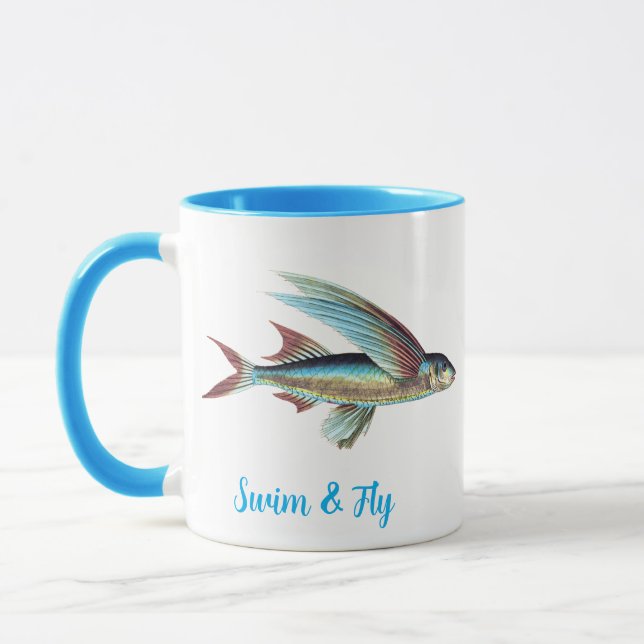 Caneca Peixes Voadores de natação e Voo (Esquerda)