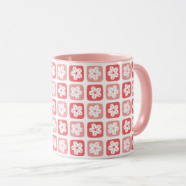 Caneca Peles de Ponto Doce Vermelho Rosa