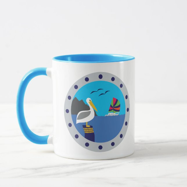 Caneca Pelican Sailboat Blue Mug (Esquerda)