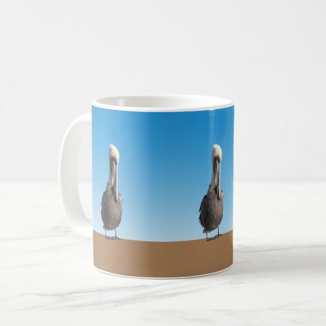 Caneca - Pelicanos na areia (Frente Esquerda)