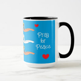 Caneca Pelicanos Rezando pela Paz