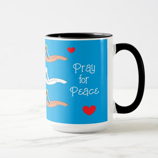 Caneca Pelicanos Rezando pela Paz (Direita)