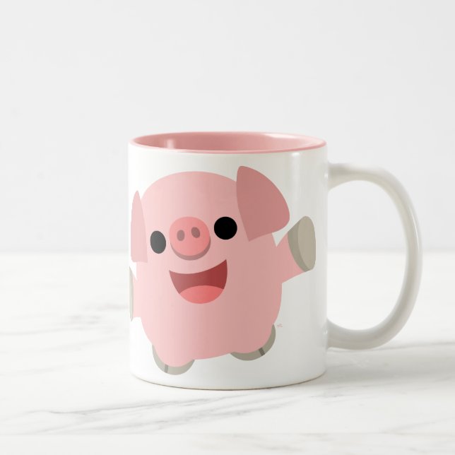 Caneca peluches do porco dos desenhos animados (Direita)