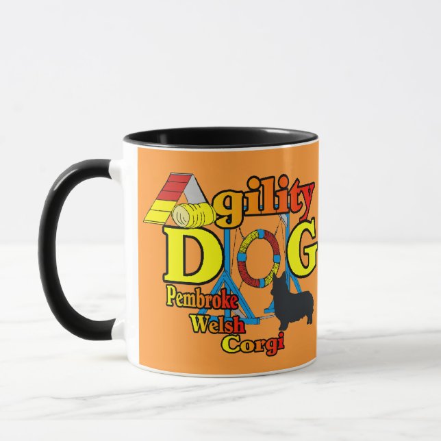 Caneca Pembroke Welsh Corgi Agilidade Shirts Dons (Esquerda)