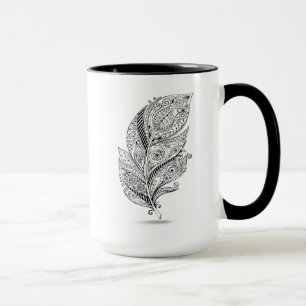 Caneca Pena tribal inspirada