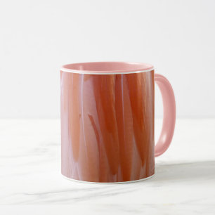 Caneca Penas de Flamingo em Tons de Rosa