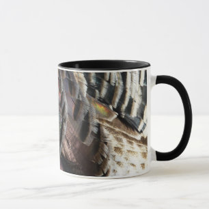 Caneca Penas de Peru Selvagem I Design Abstrato da Nature