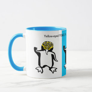 Caneca PENGUIN de olhos amarelos - Amante de os animais -