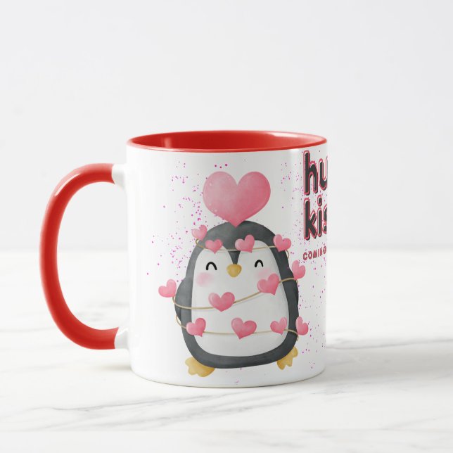 Caneca Penguin Hug & Kiss Coffee Mug (Esquerda)