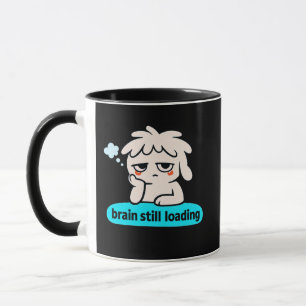 Caneca Pensamentos Aquecendo – Café para Cérebro Lento Fo