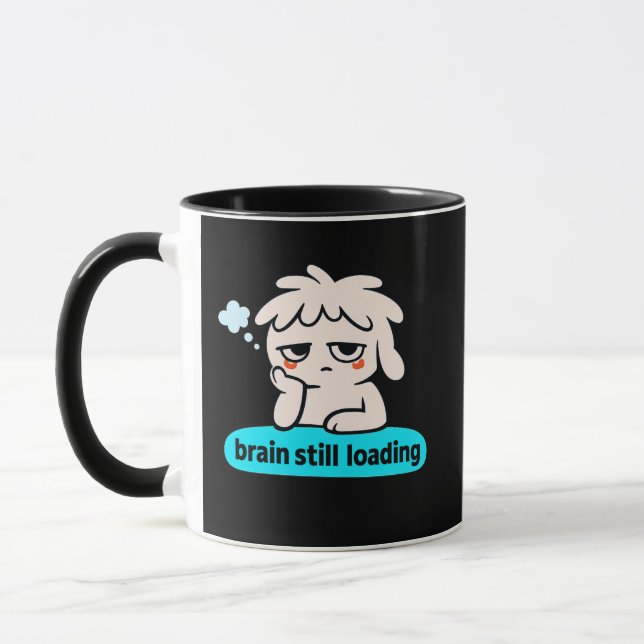Caneca Pensamentos Aquecendo – Café para Cérebro Lento Fo (Esquerda)