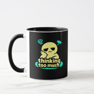 Caneca Pensamentos Repetidos – Café de Quem Não Para de P