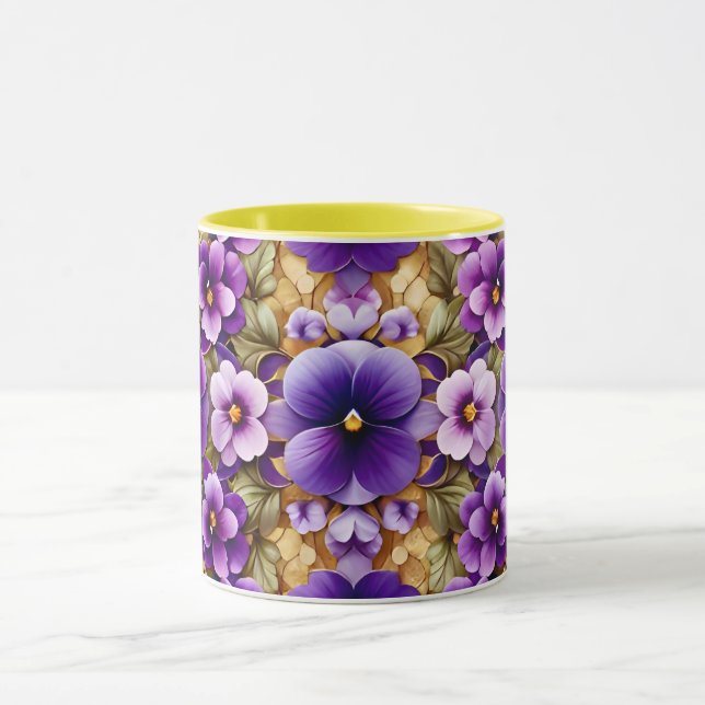 Caneca PENSAMENTOS ~ Tons de Roxo ~ (Centro)