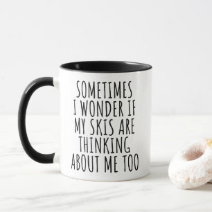 Caneca Pensando Nos Meus Esquis Funníssiimo Esquiador Esp