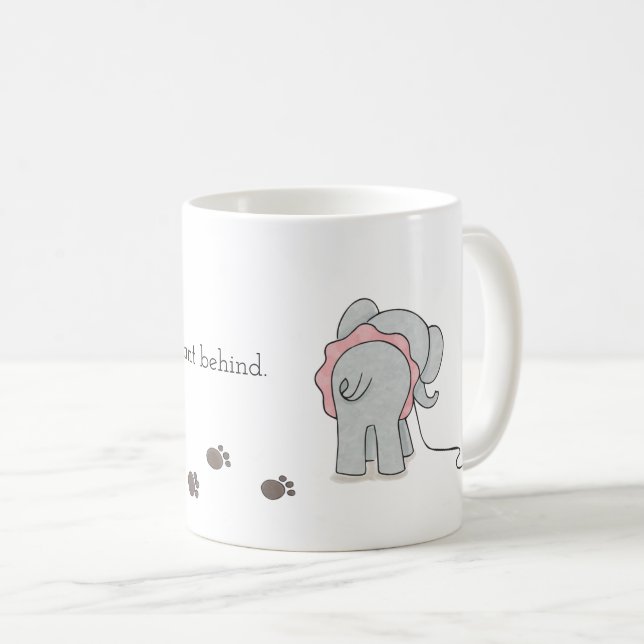 Caneca pensativa das citações do elefante (Frente Esquerda)