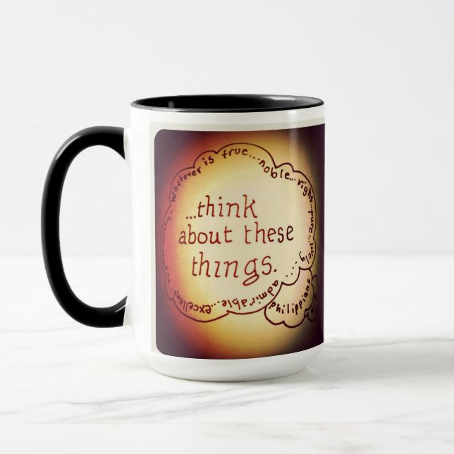 Caneca Pense nestas coisas (Esquerda)