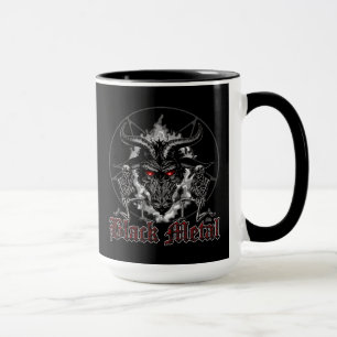 Caneca Pentagrama metálico negro
