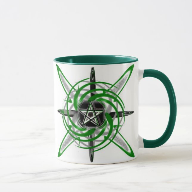 Caneca Pentagrama verde (Direita)