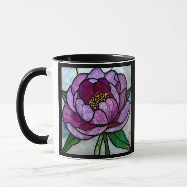 Caneca Peônia Roxa Manchada  (Esquerda)