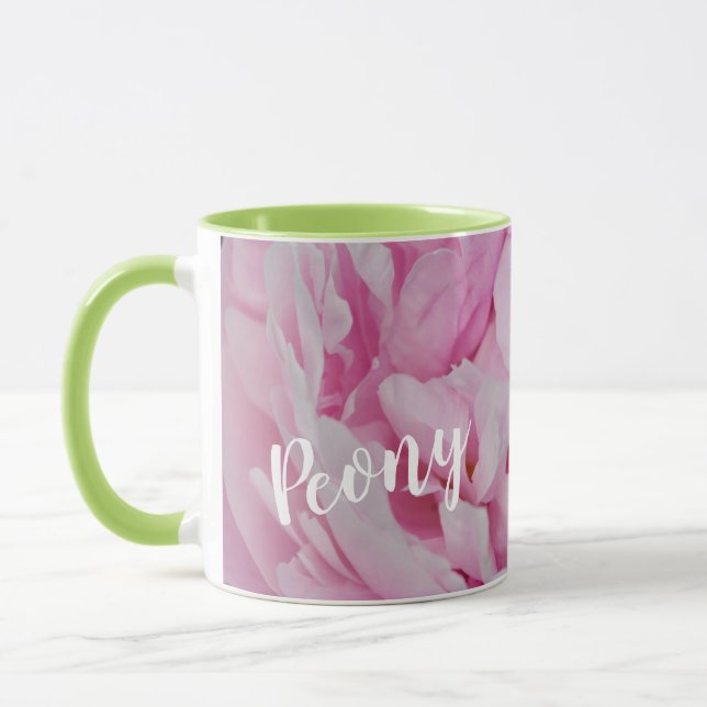 Caneca Peony Blossom Rosa para amantes de flores e jardin (Esquerda)
