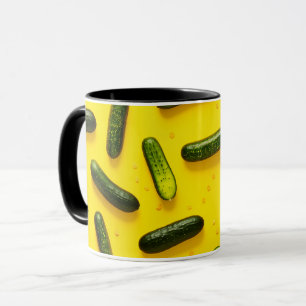 Caneca Pepino fresco verde Legal e engraçado para a veget