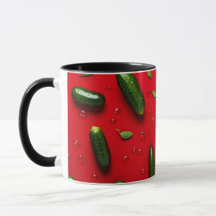 Caneca Pepino fresco verde Legal e engraçado para a veget