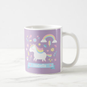 Caneca pequena bonito das meninas do arco-íris do