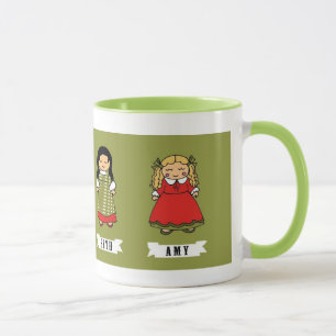 Caneca pequena das meninas de março das mulheres