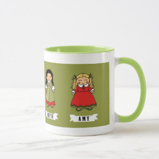 Caneca pequena das meninas de março das mulheres