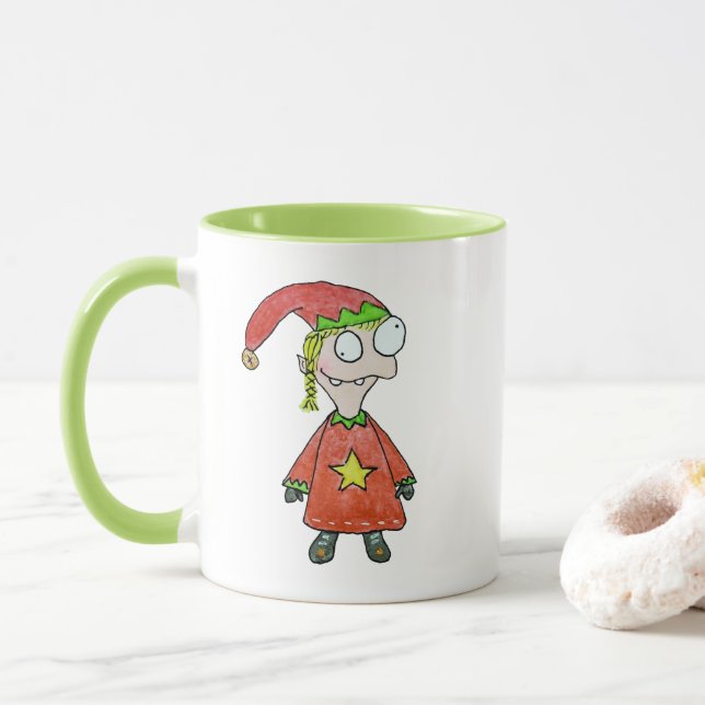 Caneca Pequena Elf Girl (Com Donut)