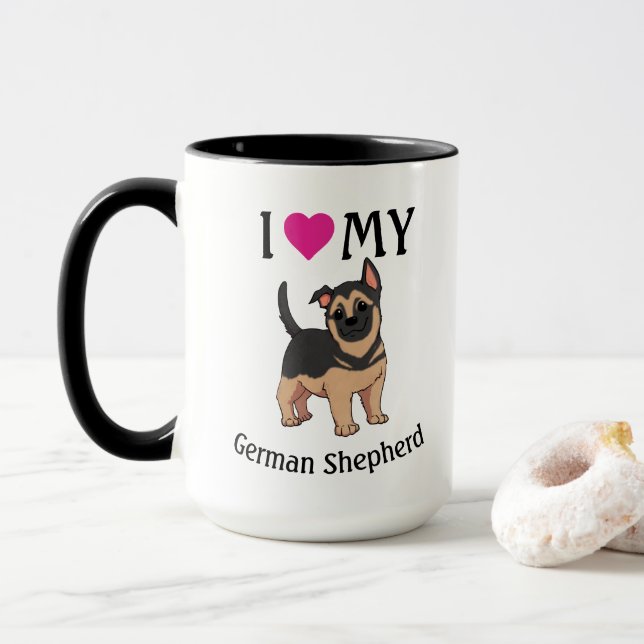 Caneca Pequena German shepherd de Lama (Com Donut)