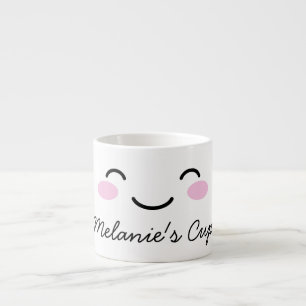 Caneca pequena para crianças com rosto de desenho 