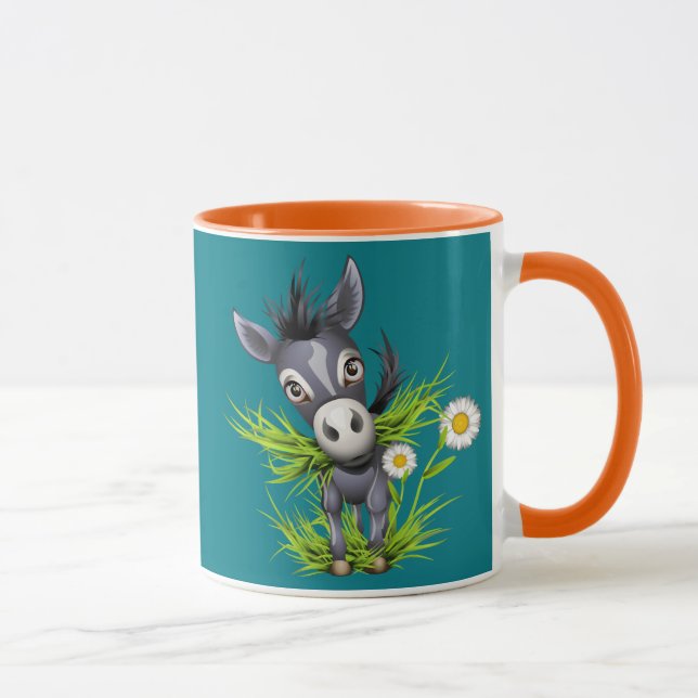Caneca Pequeno burro de cinza (Direita)