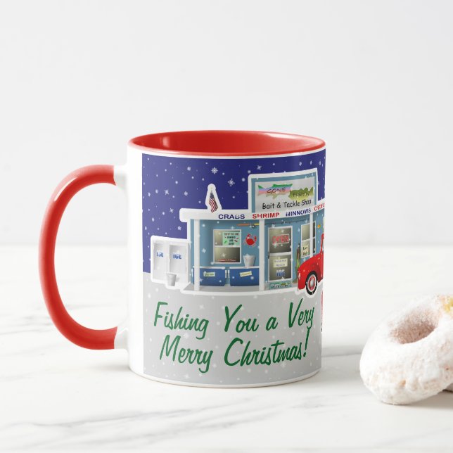 Caneca Pequeno Caminhão Vermelho com Compro de Tackers de (Com Donut)