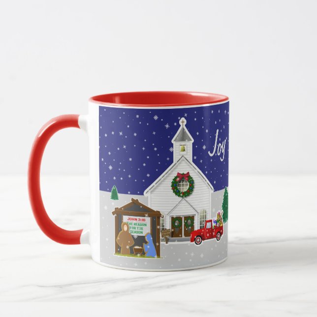 Caneca Pequeno Caminhão Vermelho com Igreja do País (Esquerda)