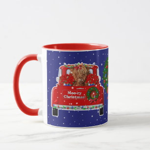 Caneca Pequeno Caminhão Vermelho Natal Moo-ry